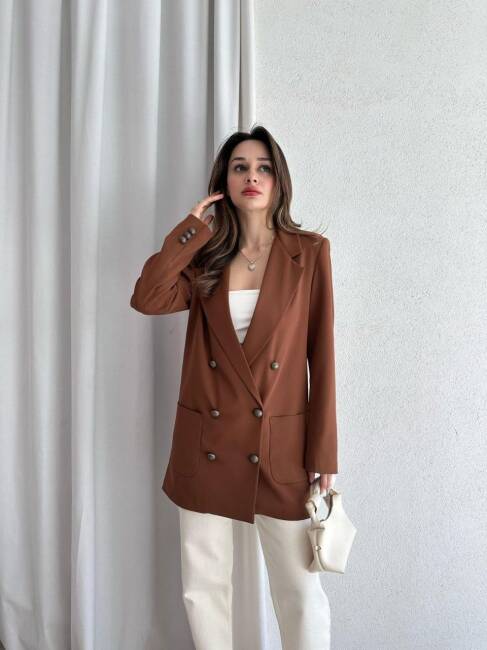 ADEL Prada Ceket 9908 - Kahverengi - 1