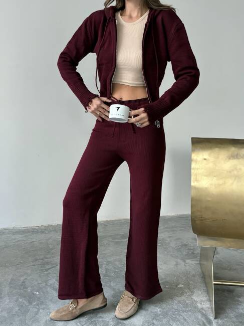 ADİSON Triko Takım 9909 - Bordo - 4