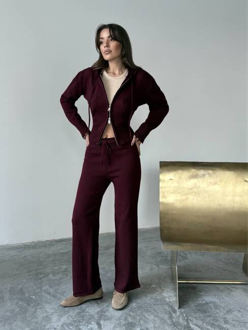 ADİSON Triko Takım 9909 - Bordo - 7