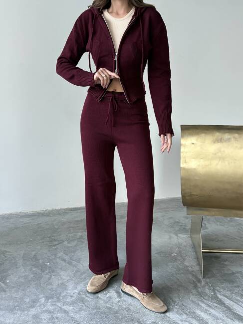 ADİSON Triko Takım 9909 - Bordo - 8