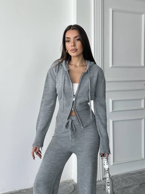 ADİSON Triko Takım 9909 - Gri - 5