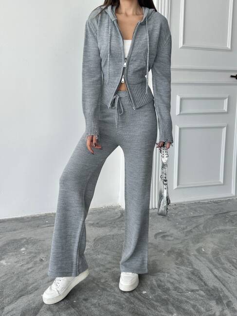 ADİSON Triko Takım 9909 - Gri - 6