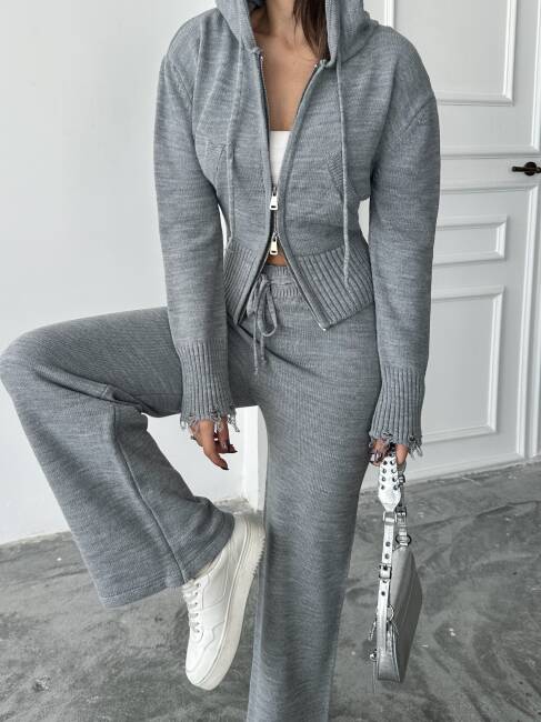 ADİSON Triko Takım 9909 - Gri - 8