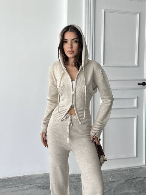 ADİSON Triko Takım 9909 - Krem - 6