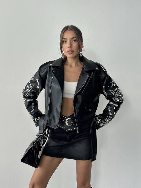 ALARA Deri Ceket 5091 - Siyah - 1