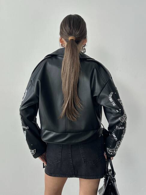 ALARA Deri Ceket 5091 - Siyah - 2