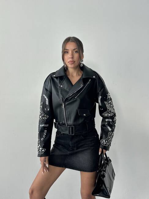 ALARA Deri Ceket 5091 - Siyah - 4