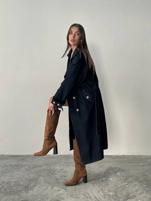 ALİCE Trençkot 3076 - Denim - 3