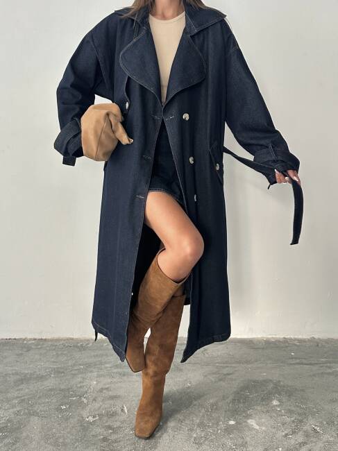 ALİCE Trençkot 3076 - Denim - 4
