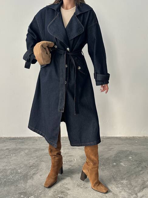 ALİCE Trençkot 3076 - Denim - 6