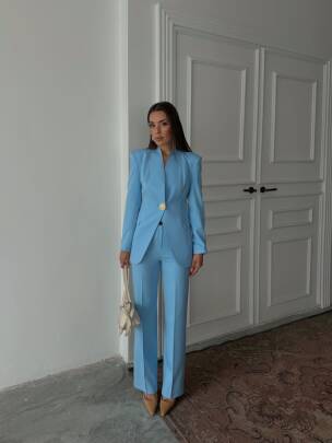 ALVİN Ceket Pantolon Takım 9901 - Mavi 