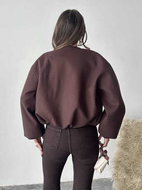 AMARANT Bomber Ceket 5267 - Acı Kahve - 6