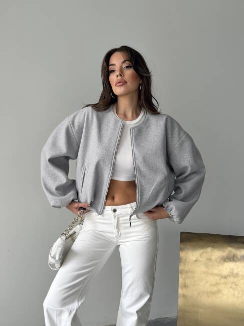AMARANT Bomber Ceket 5267 - Gri - 1
