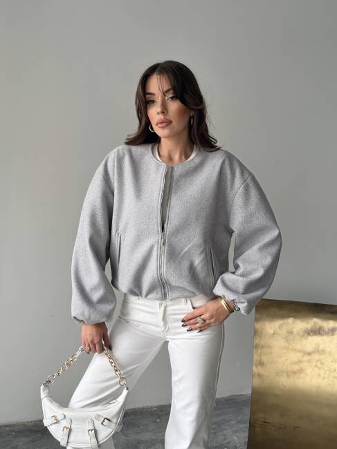 AMARANT Bomber Ceket 5267 - Gri - 4