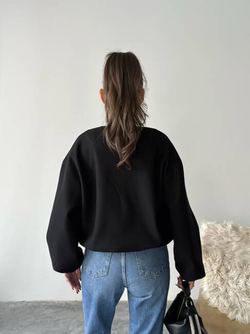 AMARANT Bomber Ceket 5267 - Siyah - 4