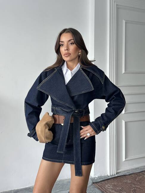 ARUMİ Ceket 5252 - Denim - 3