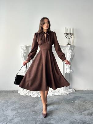 ASTER Elbise 1243 - Acı Kahve - MAXMOOR