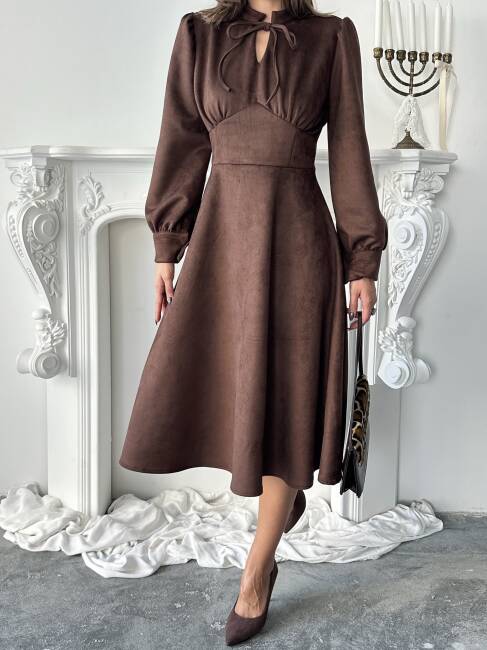 ASTER Elbise 1243 - Acı Kahve - 5