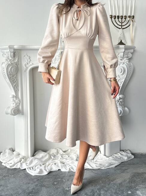 ASTER Elbise 1243 - Bej - 4