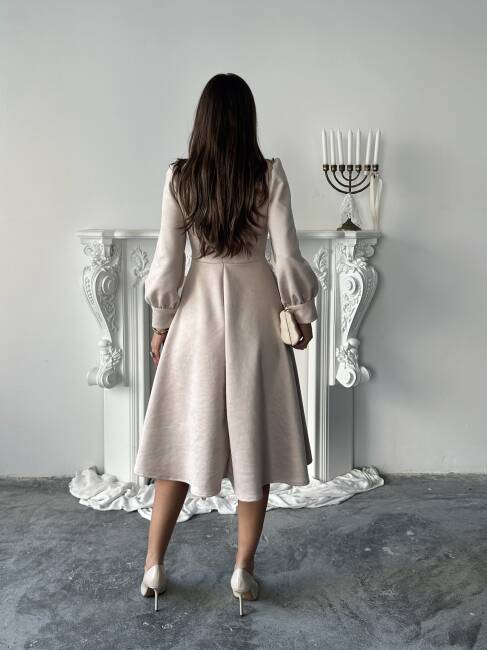 ASTER Elbise 1243 - Bej - 6