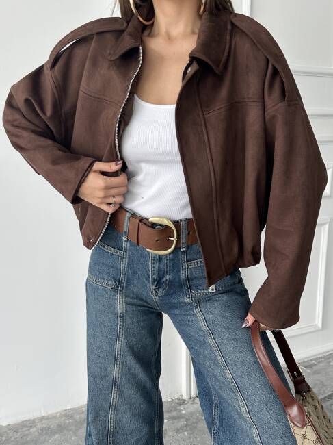 BOMBER Ceket 5268 - Acı Kahve - 3