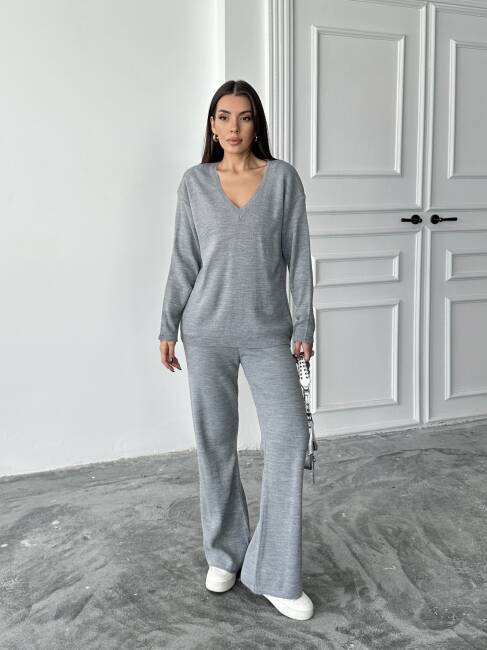 BORİS Triko Takım 9910 - Gri - 1