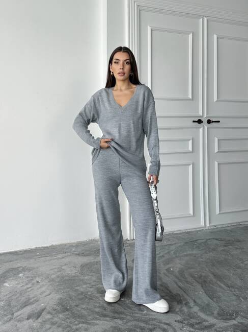 BORİS Triko Takım 9910 - Gri - 2