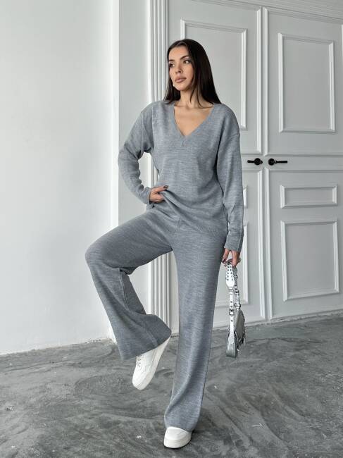 BORİS Triko Takım 9910 - Gri - 3