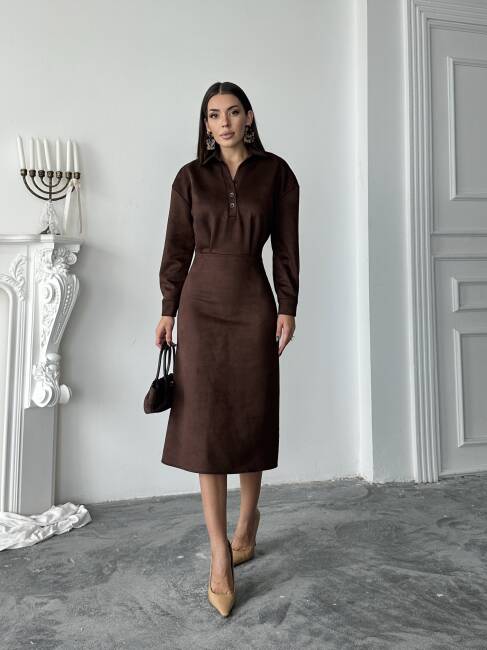 COSMOS Elbise 1245 - Acı Kahve - 2
