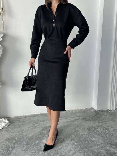 COSMOS Elbise 1245 - Siyah - 4