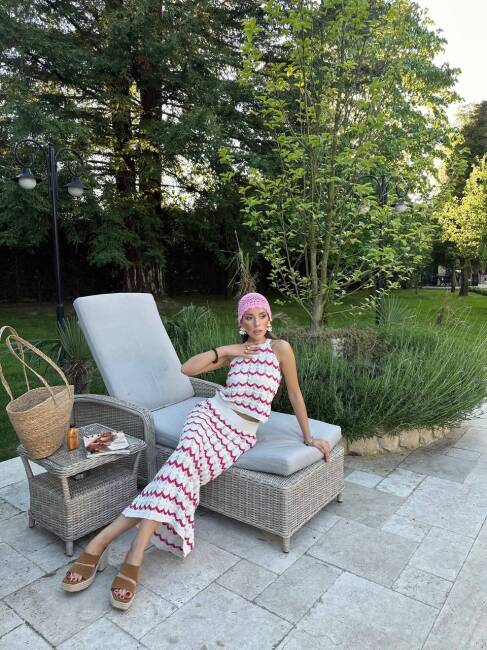 DİA HALTER TRİKO İKİLİ PEMBE TAKIM - 3