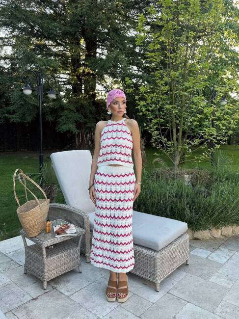 DİA HALTER TRİKO İKİLİ PEMBE TAKIM - 4