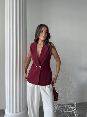 EDNA Yelek 9903 - Bordo 