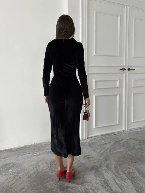 ELDER Midi Elbise 1281 - Siyah - 7