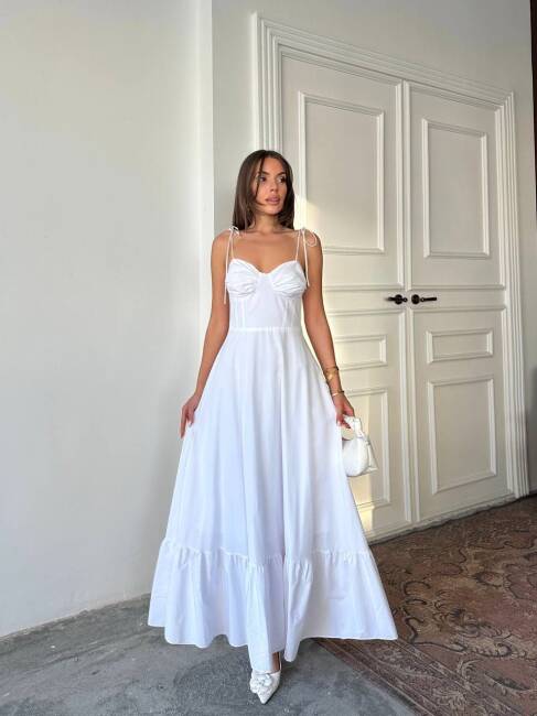 ELLA Maxi Elbise 3057 - Beyaz - 2