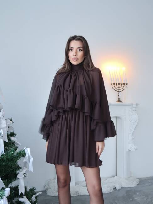 EMİLİA Elbise 3083 - Acı Kahve - 3