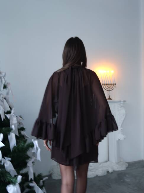 EMİLİA Elbise 3083 - Acı Kahve - 6