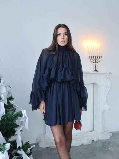 EMİLİA Elbise 3083 - Lacivert - 2