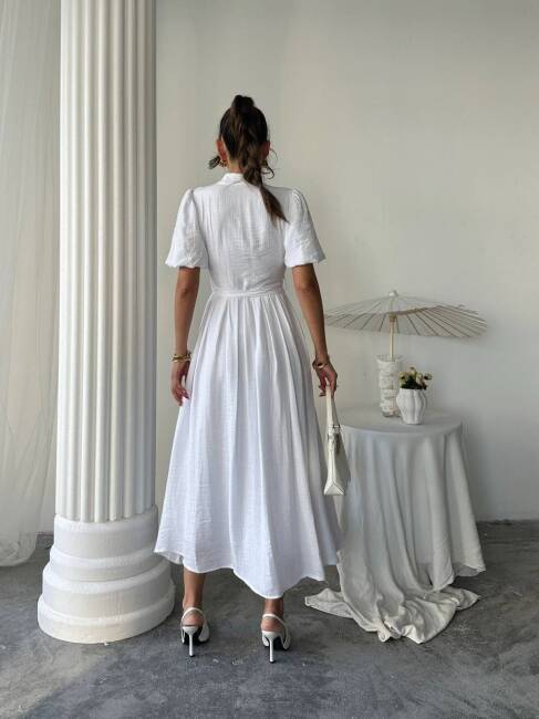 EMMA Midi Elbise 3065 - Beyaz - 3