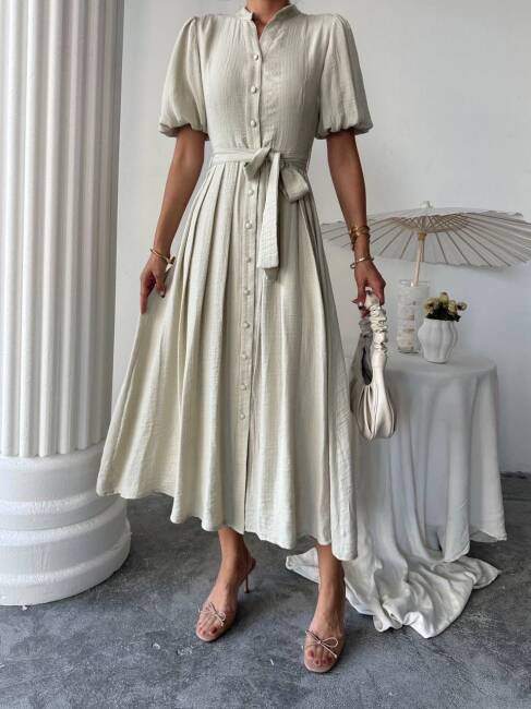 EMMA Midi Elbise 3065 - Haki - 3