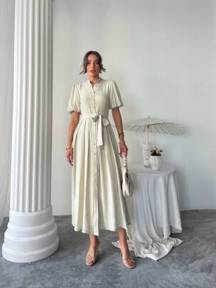 EMMA Midi Elbise 3065 - Haki 