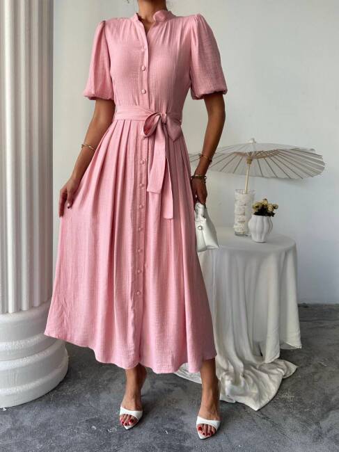 EMMA Midi Elbise 3065 - Pudra - 2
