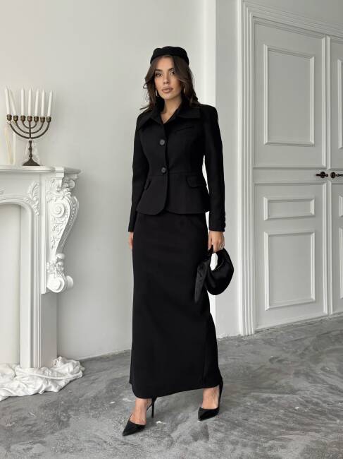 İMMOR Ceket Etek Takım 2261 - Siyah - 3