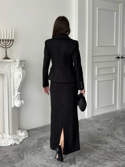 İMMOR Ceket Etek Takım 2261 - Siyah - 6