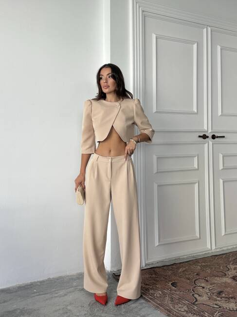 JUNİPER Ceket Pantolon Takım 2235 - Bej - 1
