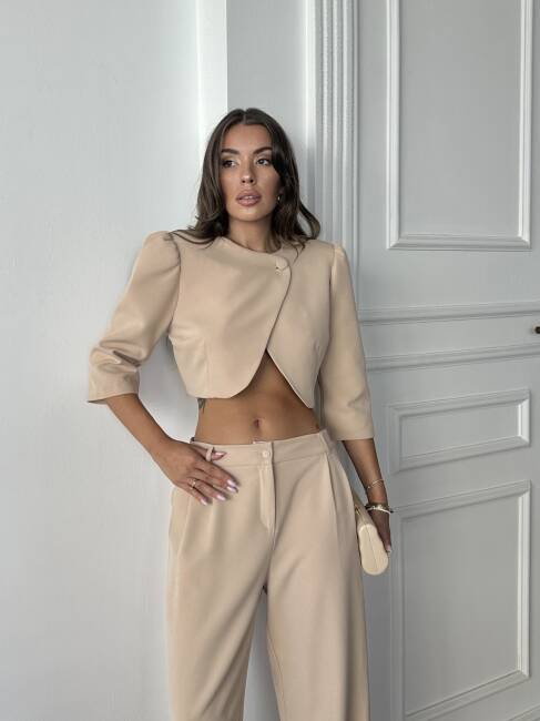 JUNİPER Ceket Pantolon Takım 2235 - Bej - 4