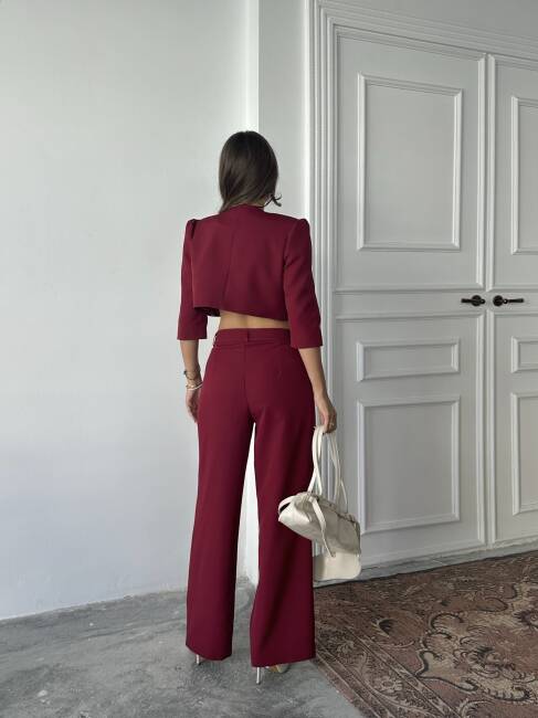 JUNİPER Ceket Pantolon Takım 2235 - Bordo - 6