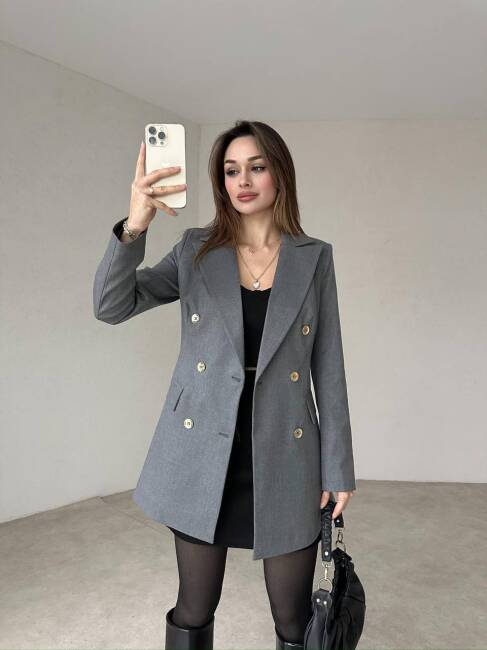 LAURA Ceket 9904 - Antrasit - 1