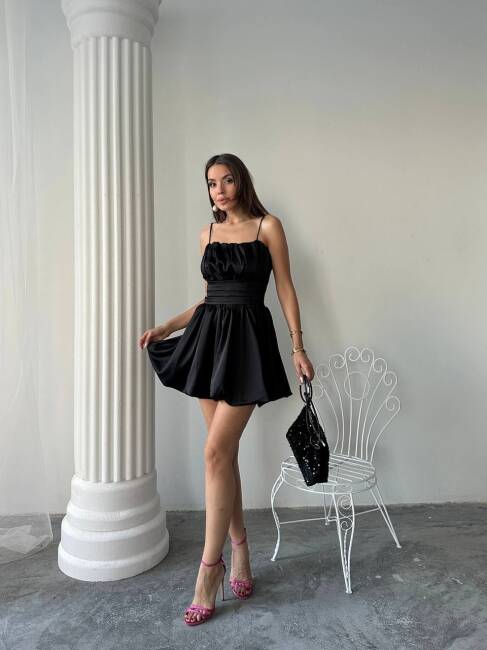 LUNA Mini Elbise 3050 - Siyah - 4