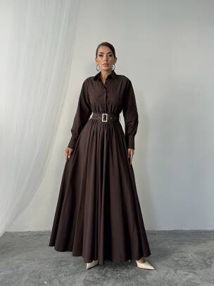 MARY Elbise 1241 - Acı Kahve 